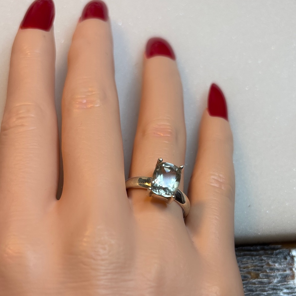 Prasiolite ring size 8